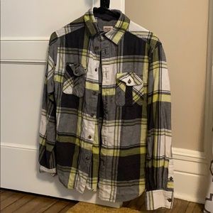 Mossimo Supply Co Yellow and grey flannel small.